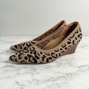 Vivaia Aria Wedge Pro Leopard Print Pointed Toe Heel Pumps women’s EU size 41